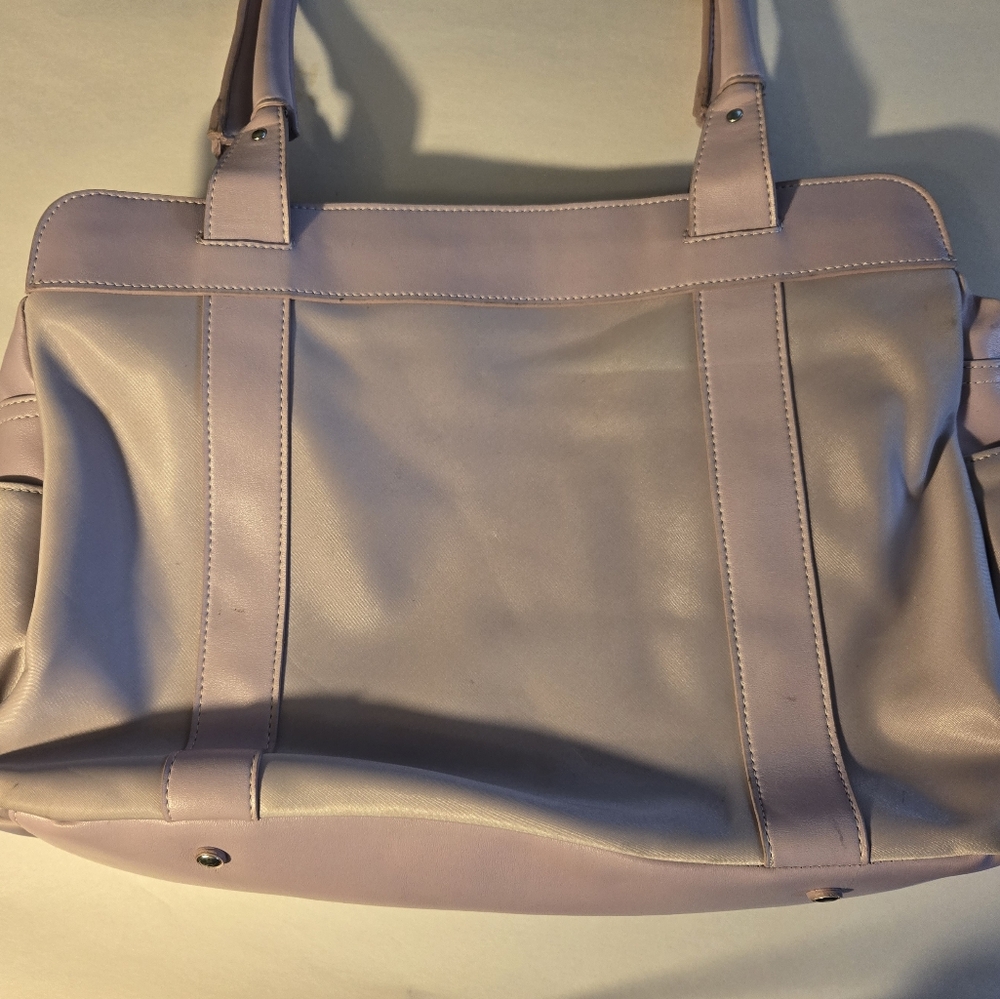 LOFT Purple Tote Bag Elegant Structured Design